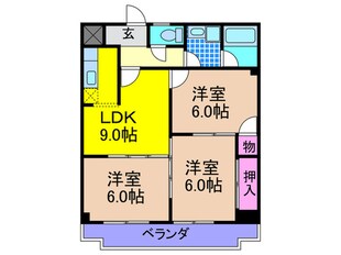 むつみハイツの物件間取画像